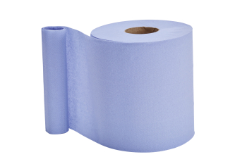 Centre Feed 2ply Blue Embossed Roll