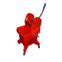 Compact Mop Wringer Red With Castors 25ltr