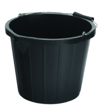 Heavy Duty Black Plastic Bucket