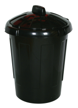 Black Dustbin With Lid