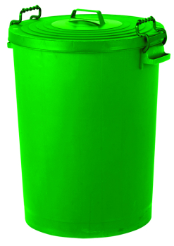 Green Dustbin with Lid 110ltr