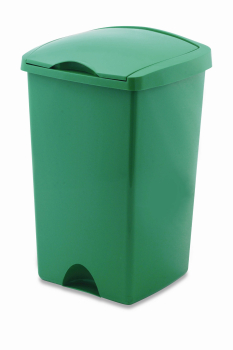 Plastic Flip Top Bin 50l Green