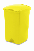 Plastic Flip Top Bin 50l Yellow