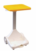 Plastic Sack Holder Free Stand with Pedal Yellow Lid