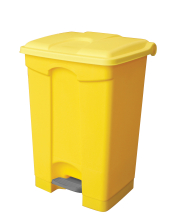 Yellow Plastic Pedal Bin 70ltr