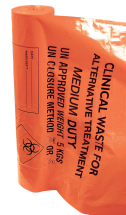 Orange Clinical Waste Sacks Standard