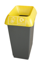RECYCLING BIN COMPLETE WITH LID 50LTR - TEXTILES