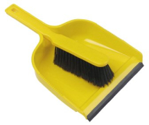 Plastic Dustpan & Brush Set Yellow