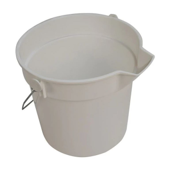 10ltr White Bucket with Lip