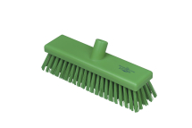 Green 12inch Stiff Hygiene Broom Head