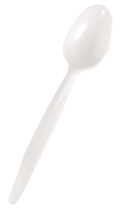 White Plastic Teaspoons