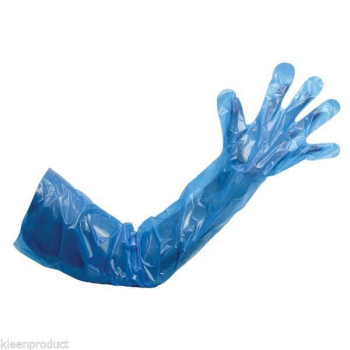 Blue Poly Gauntlet Gloves