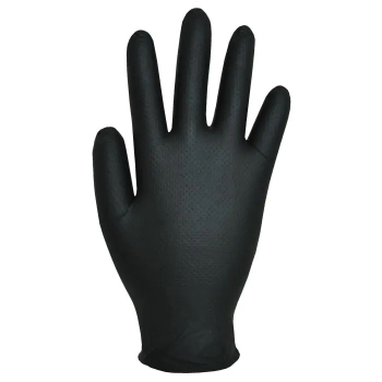Black Nitrile Grip Gloves Powder Free Large Black Nitrile Grip Gloves Powder Free Large