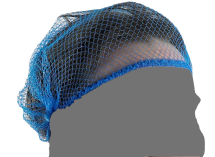 Blue Hairnets With Stapled Ends