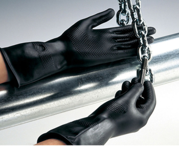 Vileda Heavy Duty Black Rubber Gloves Medium