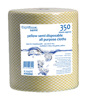 Optima all Purpose Cloths on a Roll Yellow Optima all Purpose Cloths on a Roll Yellow