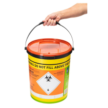 Sharps Bin Eco 24 Waste Container (Orange Lid) Sharps Bin Eco 24 Waste Container (Orange Lid)