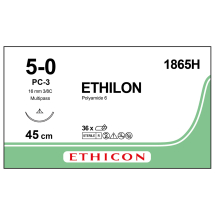 Ethilon Suture Black 45cmx5/0 ET1865H