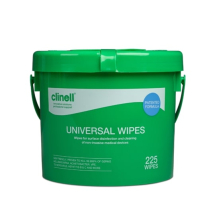Clinell Sanitising Wipes Bucket (225 Wipes)
