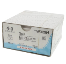 Mersilk Coated Silk Suture 3/8 45cmx4/0 W329H