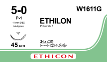 Ethilon Nylon Suture 3/8 Circle Reverse W1601T