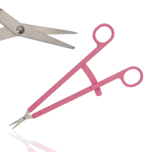 Pink Long Scissors 22cm Plastic