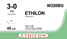 Ethilon Suture 3/8 Circle Reverse Cutting Needle W320