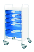 Vista 55 Trolley with 5 Clear Trays (2 Double Depth)