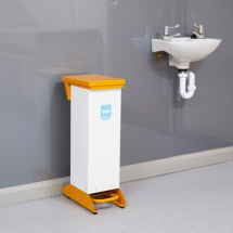 Fixed Bodied Sackholder 28ltr Pedal Operated Yellow Lid Fixed Bodied Sackholder 28ltr Pedal Operated Yellow Lid