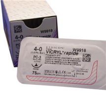 Vicryl 3/8 Circle 16mmx75mm x 3/0 Violet W9444