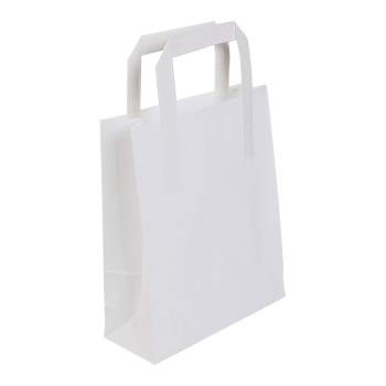Plain White Paper Carrier Bags