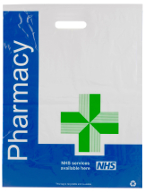 D10 Green Cross Carrier Bags