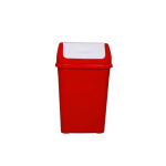 Plastic Swing Top Bin 50l Red