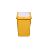 Plastic Swing Top Bin 50l Yellow
