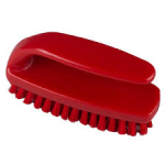 Heavy Duty Grippy Nail Brush Red