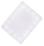 White Lace Paper Tray Cover 12x16"