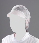 Disposable White Snood Cap Large