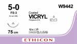Coated Vicryl Suture 3/8 Circle Conventional Cutting Needle W9442