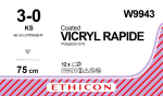 Vicryl Rapide Sutures 60mmx75cmx3/0 W9943