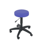 Examination Stool with Castors - Mid Blue