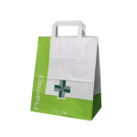 Paper Green Cross Carrier Bags Large 395(h)x300(w)x130(g)mm