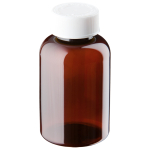 200ml Amber Plastic Pre-capped Unopac Bottles