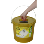 Sharps Bin - yellow lid - 7 ltr