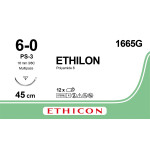 Sutures - Ethilon 6-0 45cm 1665G (formerly W1614T) x12