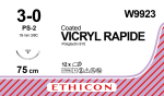 Sutures - Vicryl Rapide (x 12) - W9923 (3/0 - 19mm)