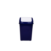 Plastic Swing Top Bin 50l Blue