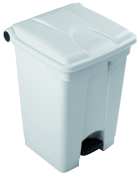 White Plastic Pedal Bin 70ltr White Lid