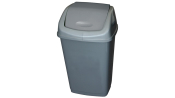 Plastic Swing Top Bin 25ltr Grey
