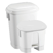 White Plastic Pedal Bin 30ltr