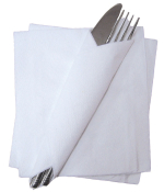 White Napkins 1Ply 30cm
